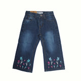 Embroidered Pants (SS-127) Slash Slub