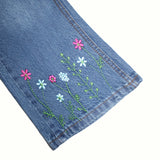 Embroidered Pants (SS-126) Slash Slub